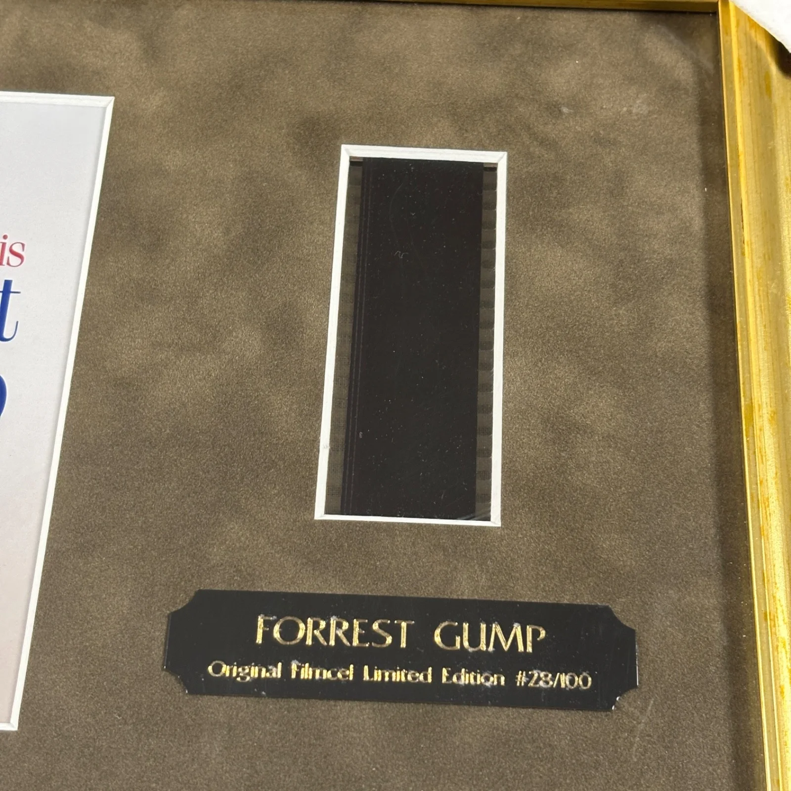 Forrest Gump Filmcell Limited Edition Framed Movie Memorabilia #28/100, изображение 3