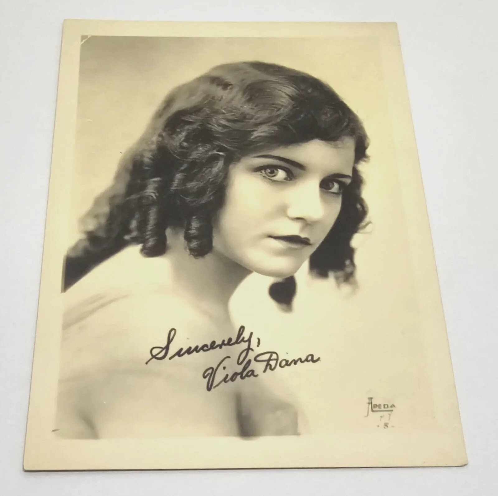 Viola Dana — Viola Dana 1914 Vintage Stamped Photograph Apeda NY, image 5
