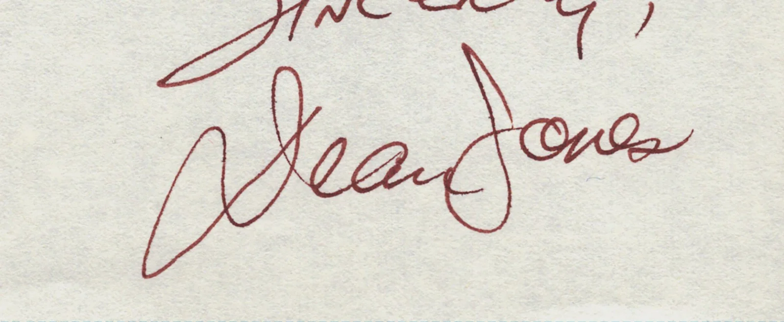 Dean Jones — DEAN JONES - AUTOGRAPH LETTER SIGNED, image 2