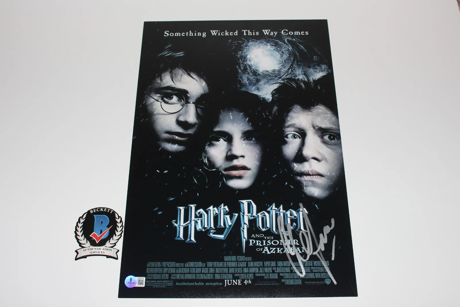 Alfonso Cuaron — ALFONSO CUARON SIGNED HARRY POTTER & PRISONER AZKABAN 12x18 MOVIE POSTER BAS COA, изображение 3