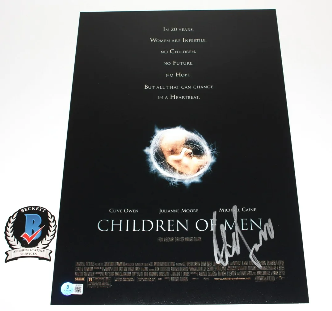 DIRECTOR ALFONSO CUARON SIGNED CHILDREN OF MEN 12x18 MOVIE POSTER 2 BECKETT COA, изображение 3