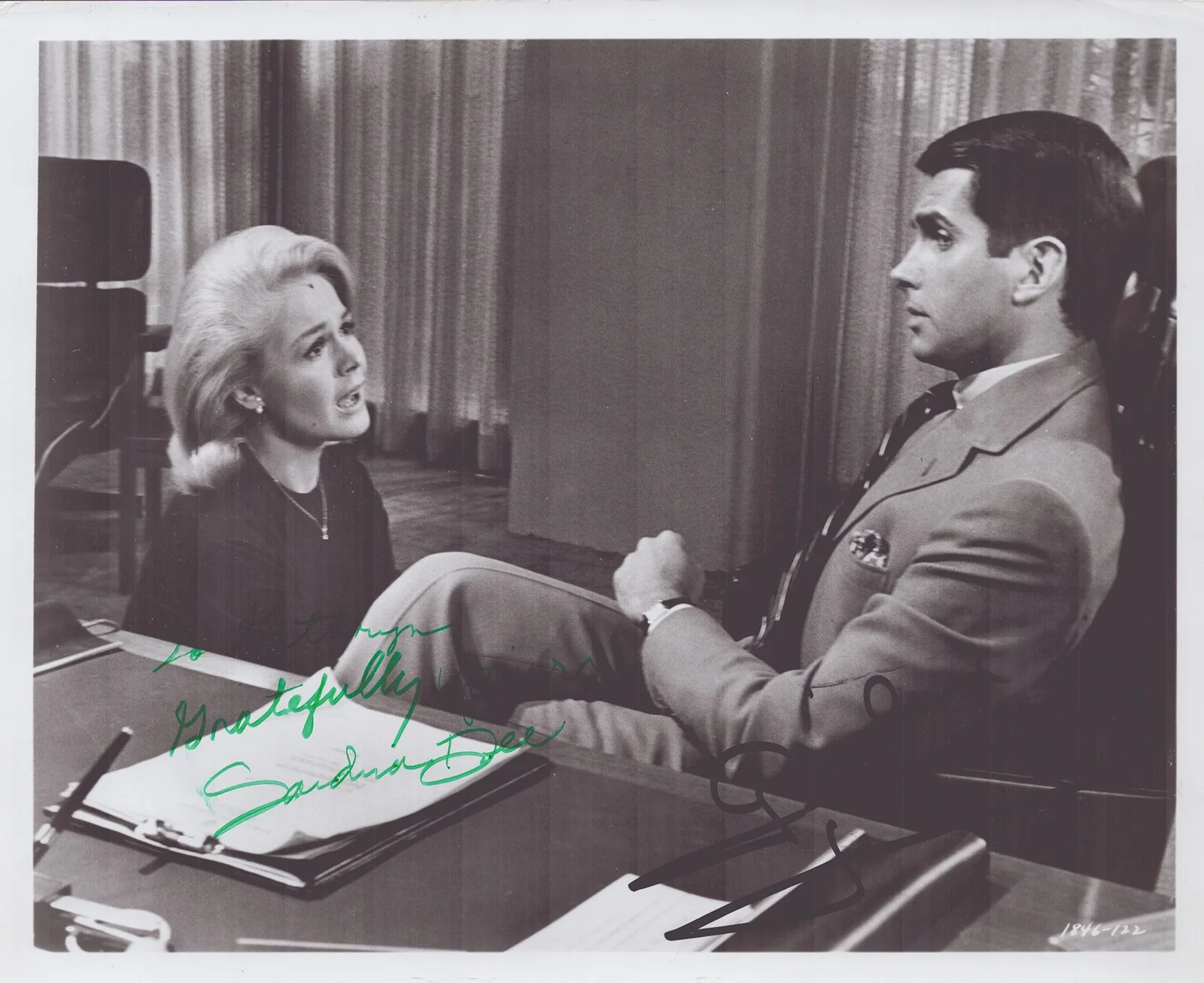Sandra Dee, George Hamilton — DR, YOU''VE GOT TO BE KIDDING MOVIE CAST - AUTOGRAPHED INSCRIBED PHOTOGRAPH