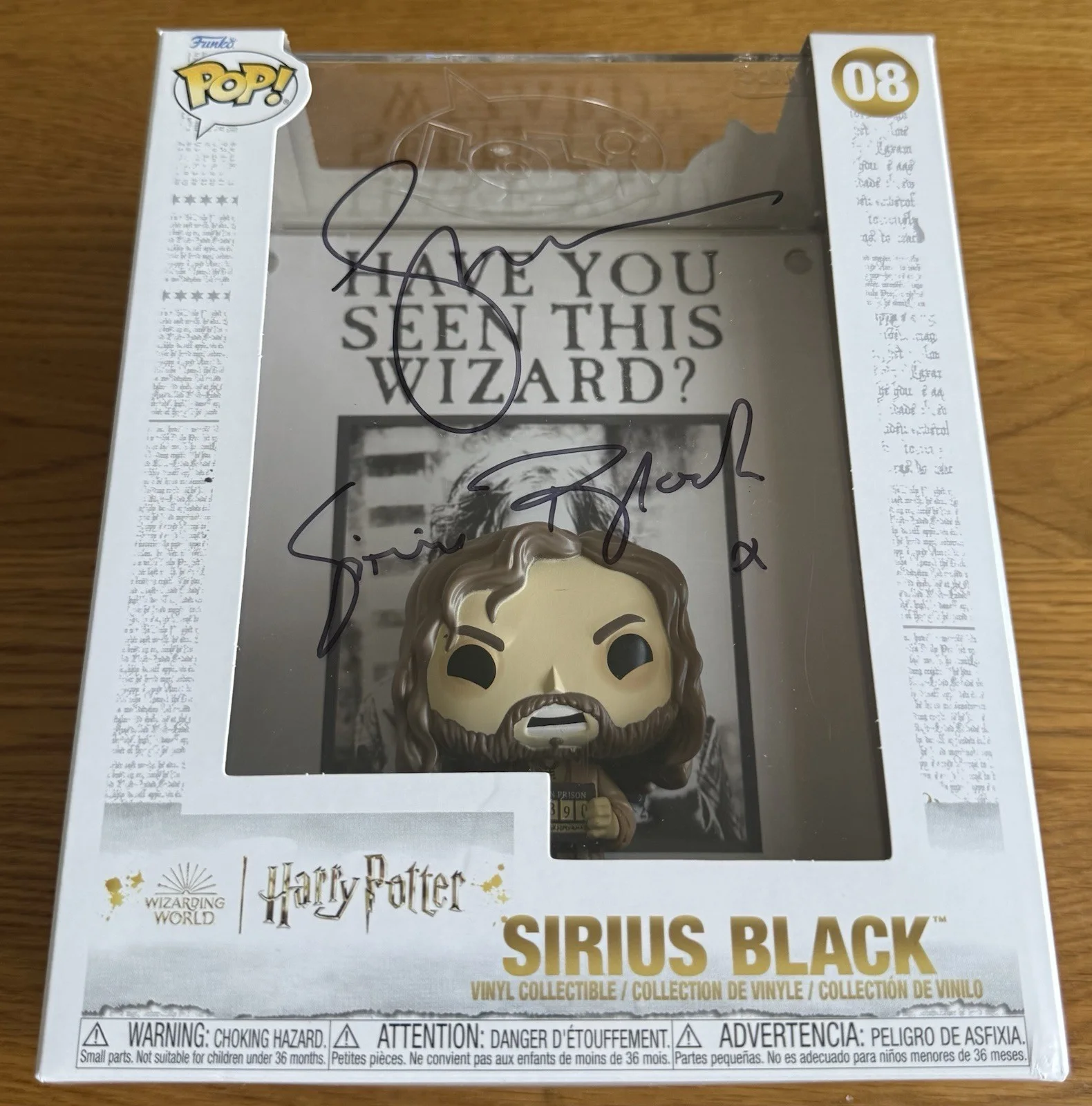 Gary Oldman SIGNED Sirius Black Funko Pop #08 Harry Potter Autograph Brand New, image 2