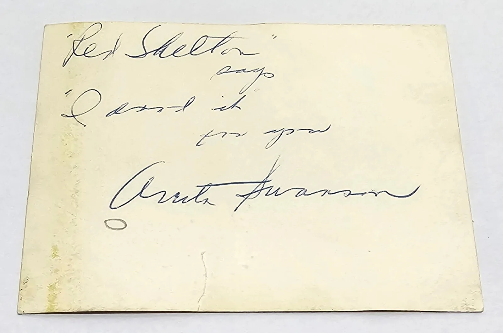Red Skelton — Red Skelton 1940's Hand Signed Color Snapshot Photograph "I Dood It For You", изображение 2