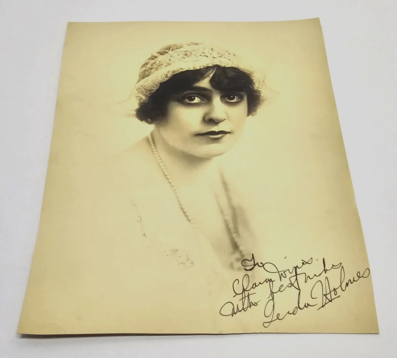 Gerda Holmes — Gerda Holmes Vintage 1915 Hand Signed Photograph Essanay Studio Era, изображение 4