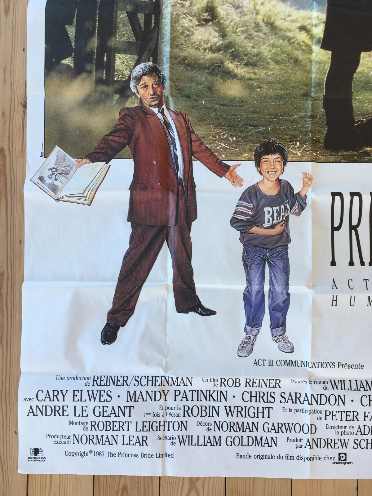 Princess Bride French Film poster 47"x63" OWNED by Cary Elwes Mum: Tessa Kennedy, изображение 4