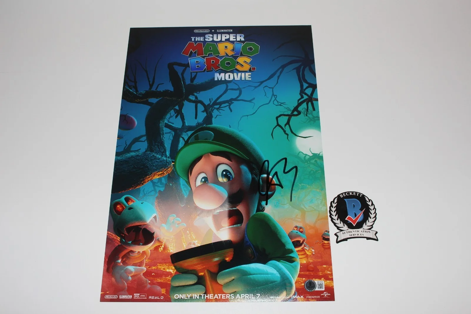Charlie Day — CHARLIE DAY SIGNED THE SUPER MARIO BROS BROTHERS 12x18 MOVIE POSTER BECKETT COA, изображение 3