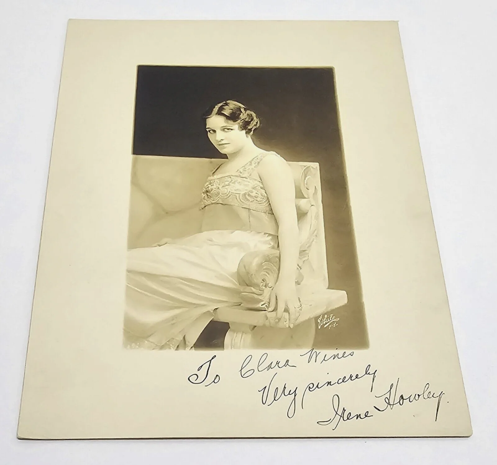 Irene Howley — Irene Howley Vintage Photograph 1914 Hand Signed White Studios NY, image 4