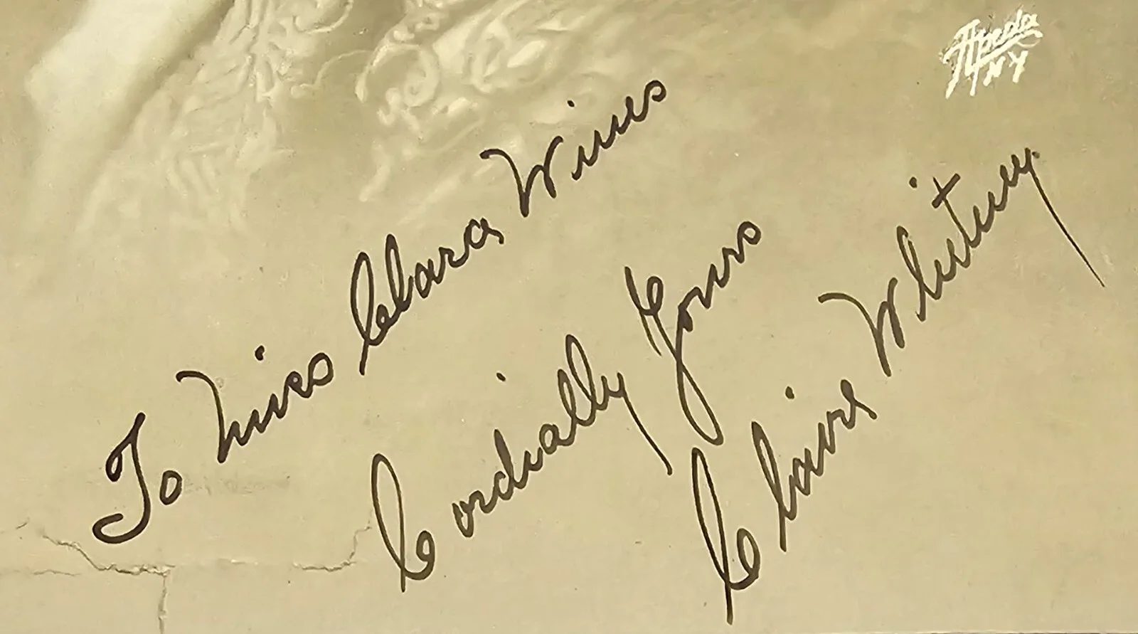 Claire Whitney — Claire Whitney Vintage 1914 Autographed Photograph Apeda Studios NY, изображение 3