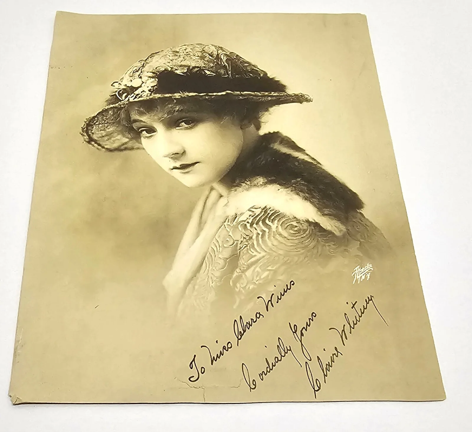 Claire Whitney — Claire Whitney Vintage 1914 Autographed Photograph Apeda Studios NY, изображение 5