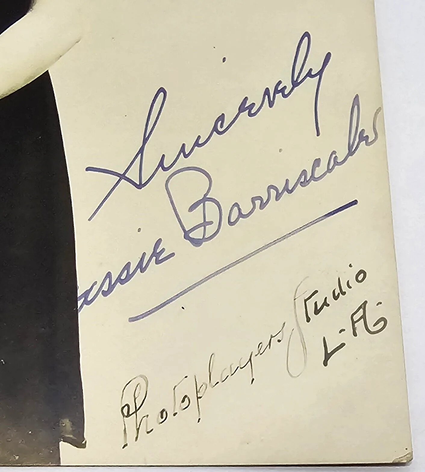 Bessie Barriscale — Bessie Barriscale Vintage 1914 Hand Signed Photograph Photoplayer Studio L. FG., изображение 3