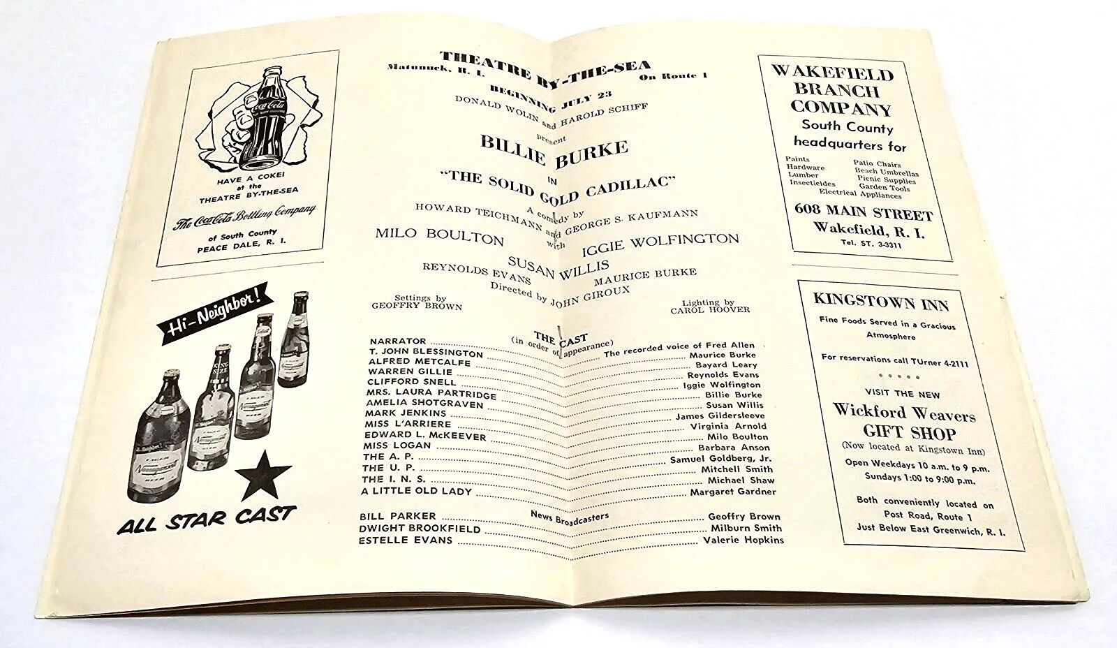 Billie Burke — Billie Burke Autographed Playbill For The Solid Gold Cadillac 1956 Wizard Of Oz, изображение 5