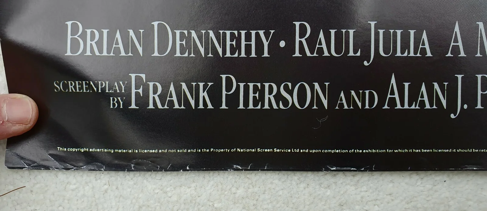 PRESUMED INNOCENT ORIGINAL 1990 ROLLED UK QUAD POSTER 30"x40" - HARRISON FORD, изображение 2