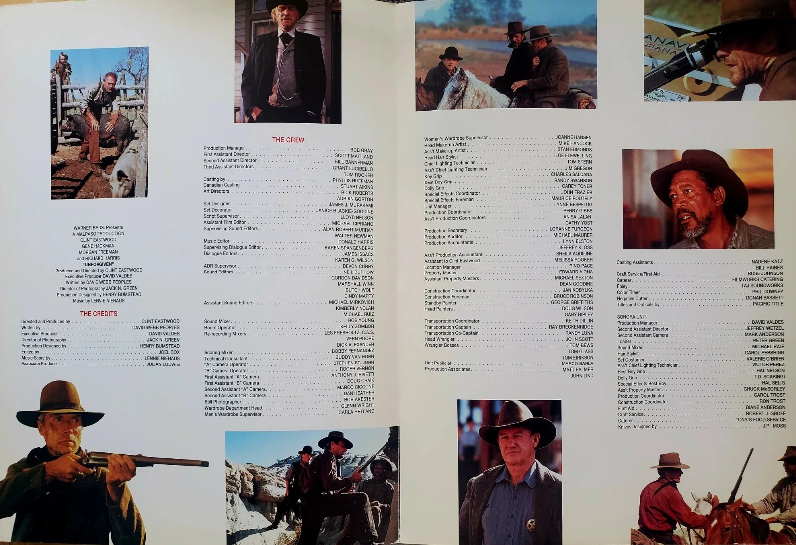 UNFORGIVEN - VINTAGE ORIGINAL 1992 HIGH QUALITY BOOKLET - EASTWOOD, HACKMAN, изображение 2