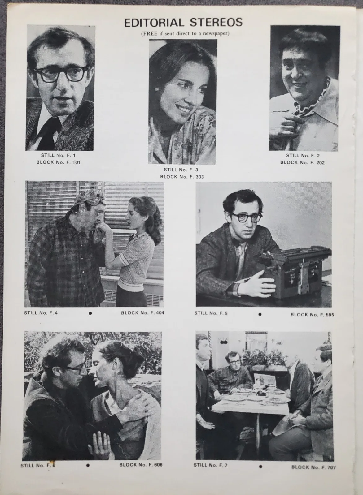 WOODY ALLEN - THE FRONT - VINTAGE ORIGINAL 1976 PRESSBOOK **ONE PAGE MISSING**, image 2