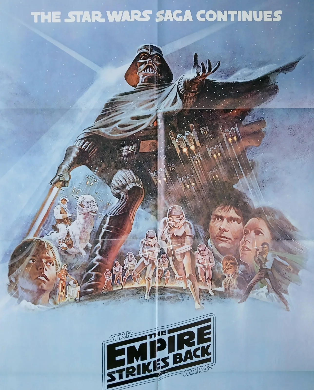 EMPIRE STRIKES BACK (1980) original US 27x41" style b ONE-SHEET POSTER Star Wars, изображение 2