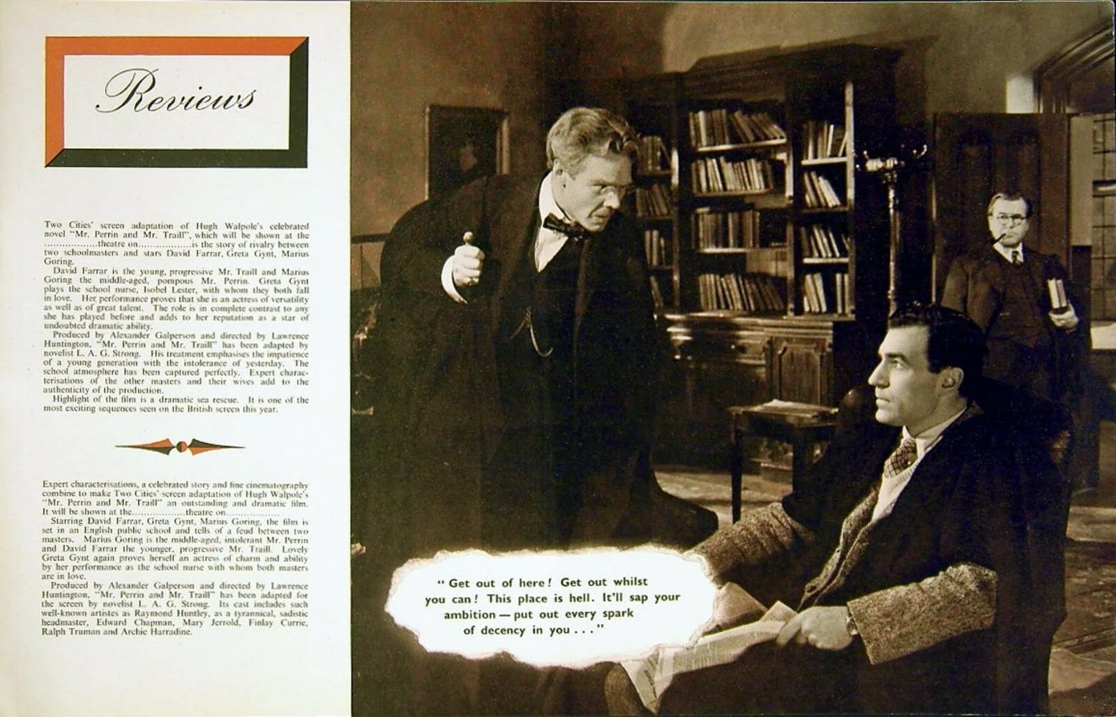 MR. PERRIN AND MR. TRAILL 1948 Marius Goring David Farrar ERIC PULFORD PRESSBOOK, image 3