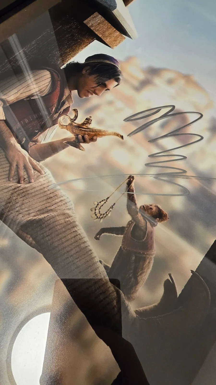 Mena Massoud Signed Aladdin Framed Autographed 12x18 Photo PSA/Beckett COA, изображение 2