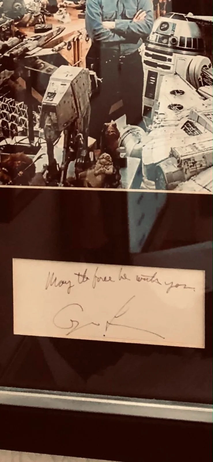 GEORGE LUCAS AUTOGRAPH - "MAY THE FORCE BE WITH YOU", image 2