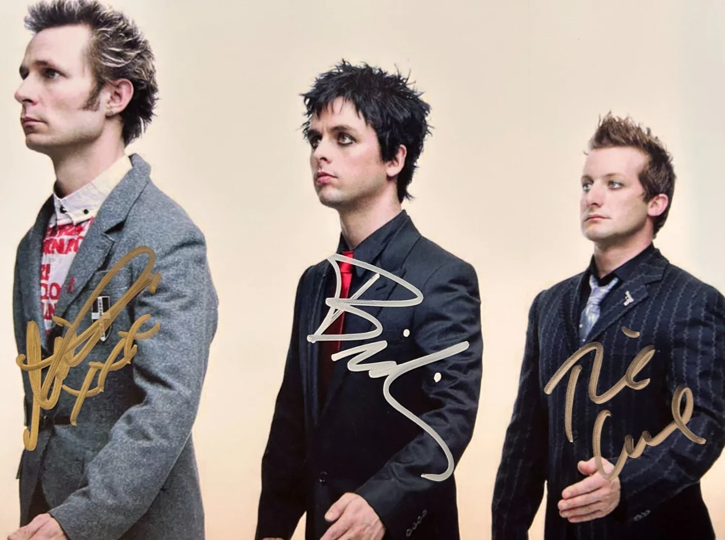 GREEN DAY Signed Original 8x10 (Billie Joe, Tre, Mike) Authentic Autograph w/COA, изображение 3