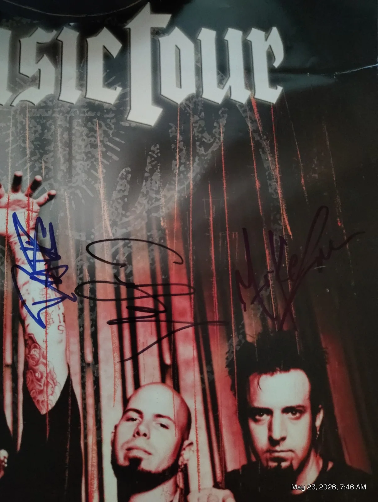Drowning Pool Signed Big Poster Dave Williams Jager Tour Metal Band Disturbed..., изображение 5