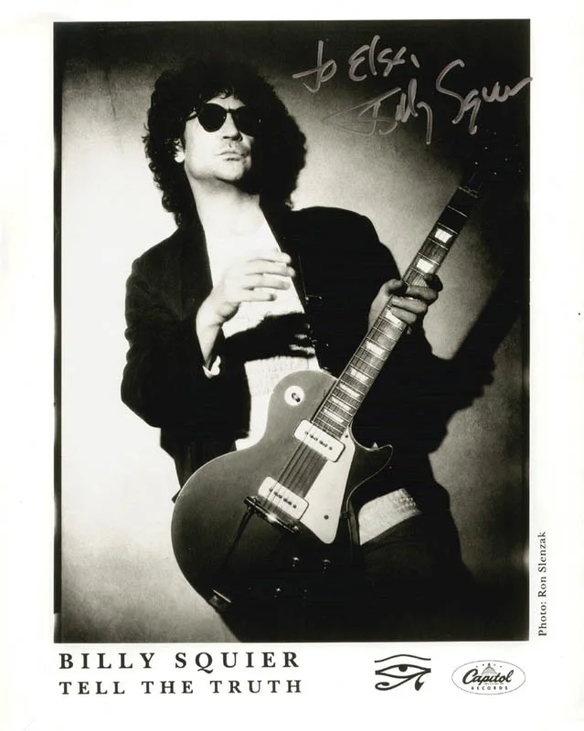 Billy Squier — BILLY SQUIER - INSCRIBED PRINTED PHOTOGRAPH SIGNED IN INK