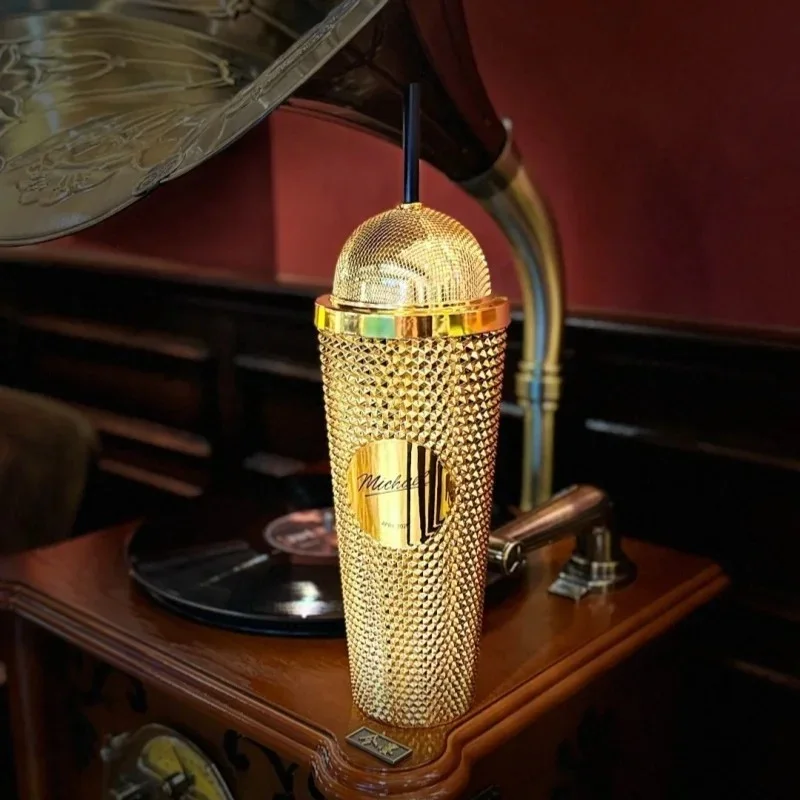 Michael Jackson Movie Gold~Black Microphone Cup Tumbler Cinema Exclusive ⭐SALE🎤, изображение 5