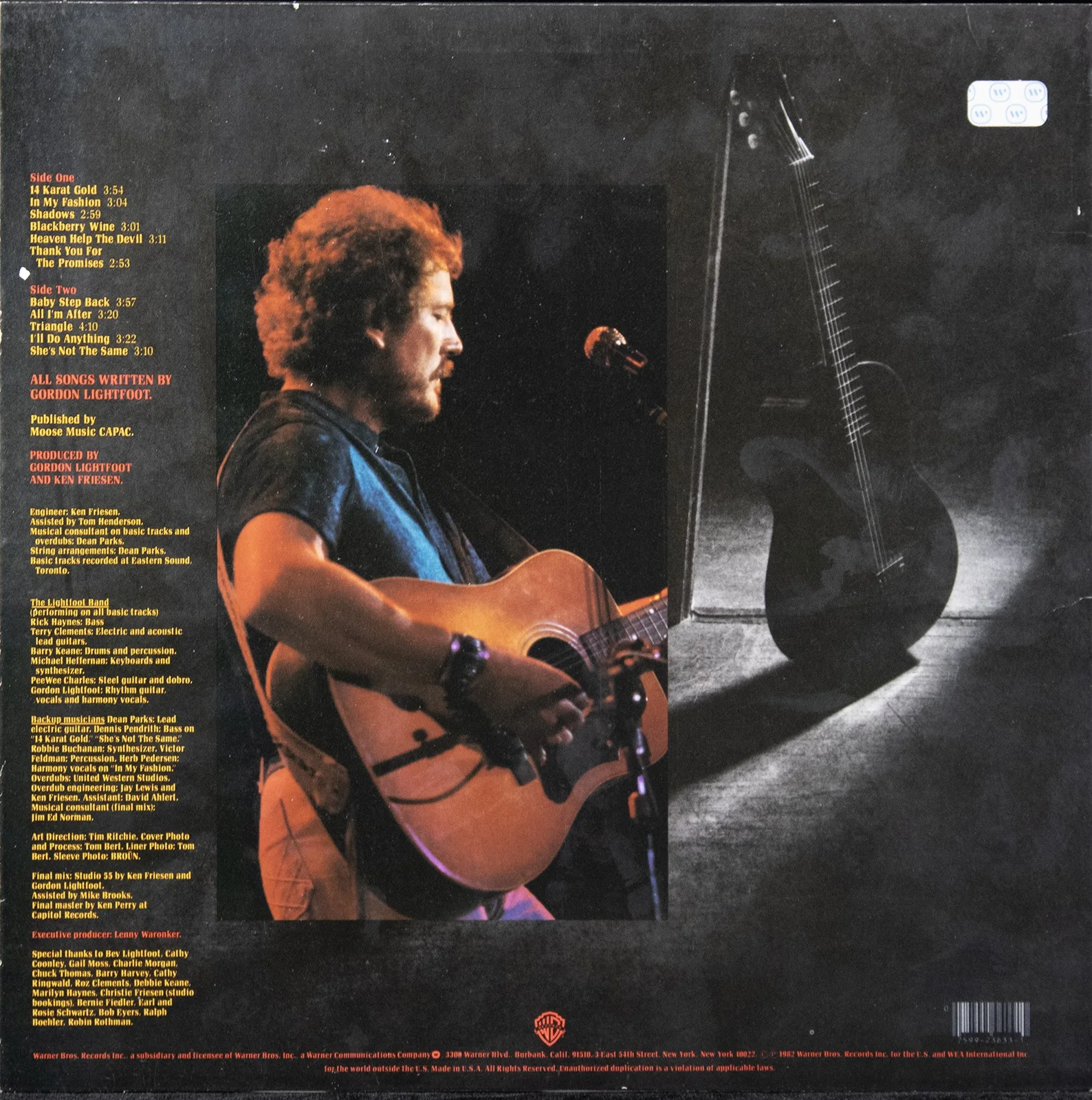 Gordon Lightfoot — GORDON LIGHTFOOT - RECORD ALBUM COVER SIGNED, image 3