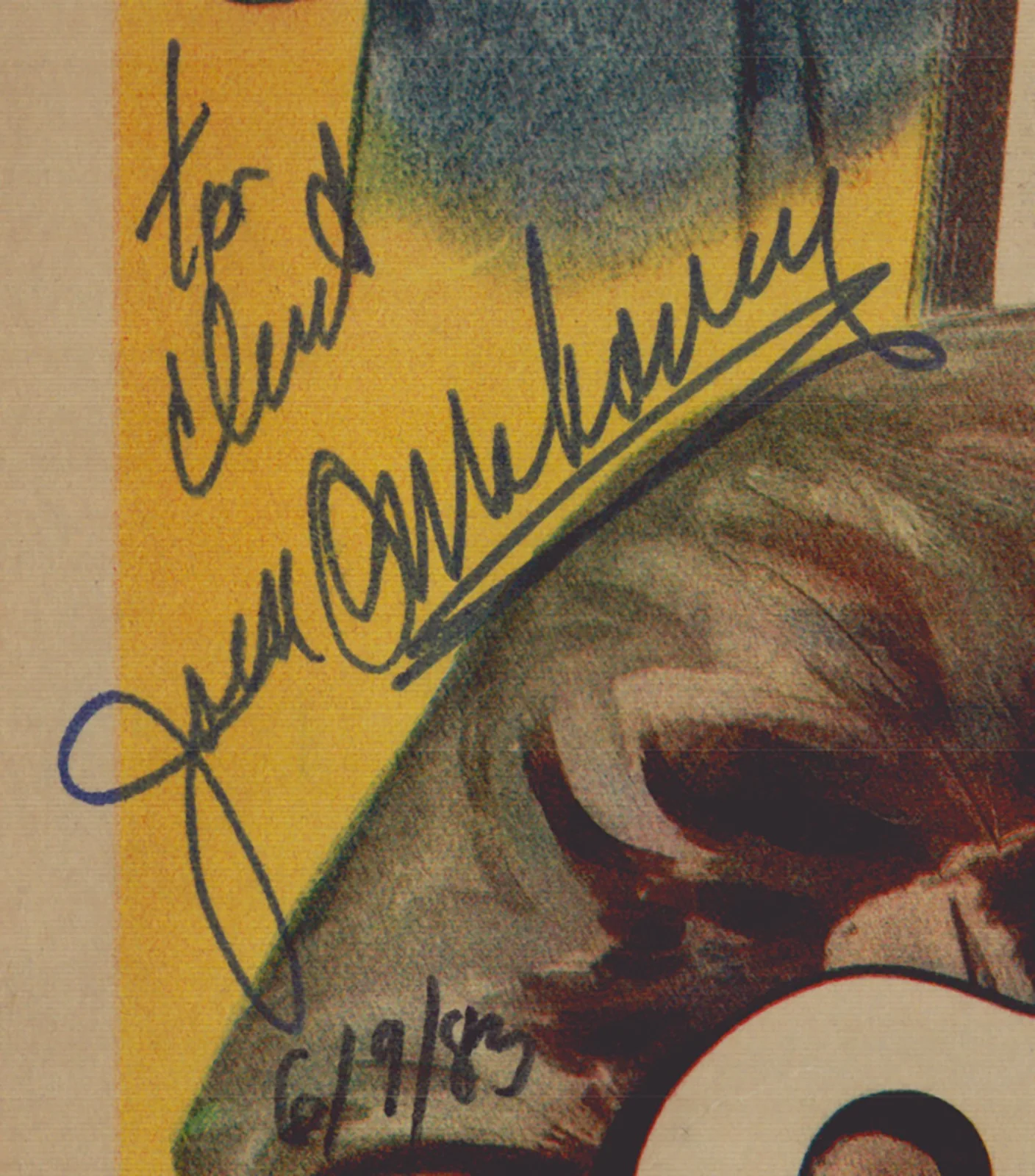 Jock Mahoney — JOCK MAHONEY - INSCRIBED LOBBY CARD SIGNED 06/09/1983, image 2