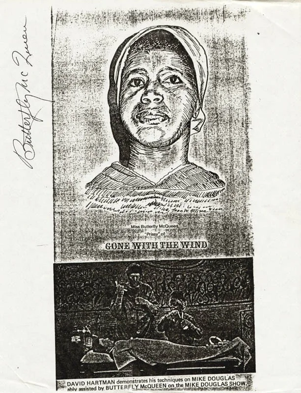 Butterfly Mcqueen — BUTTERFLY McQUEEN - AUTOGRAPH NOTE SIGNED, image 2