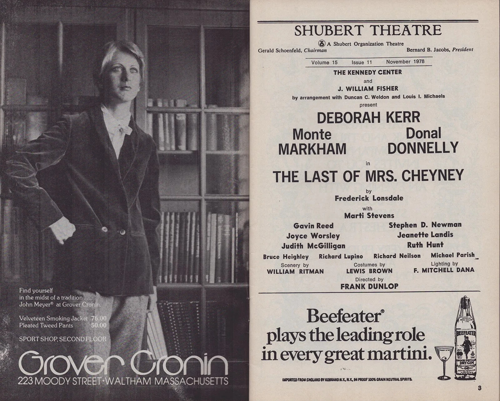 Donal Donnelly, Monte Markham, Deborah Kerr — THE LAST OF MRS. CHEYNEY PLAY CAST - INSCRIBED SHOW BILL SIGNED WITH CO-SIGNERS, изображение 2