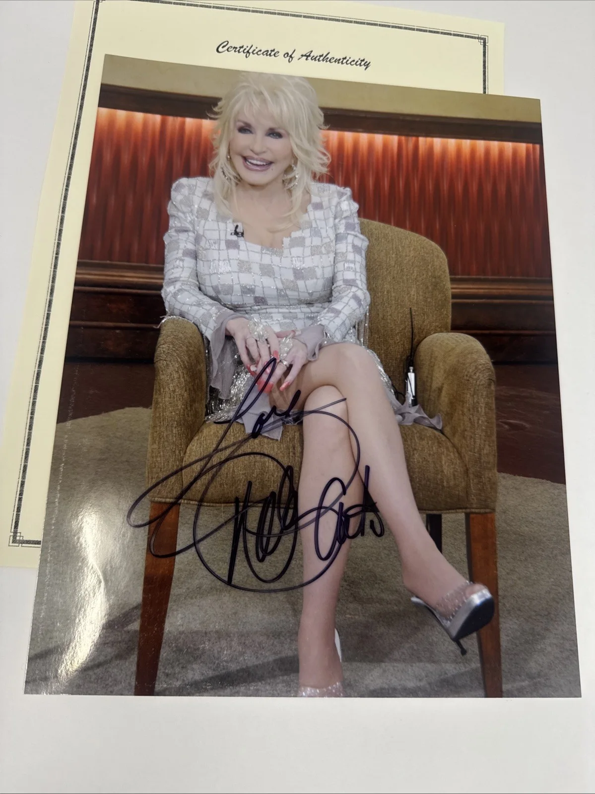 DOLLY PARTON Autographed 8.5 x 11 Hand Signed Photo COA Good Morning America, изображение 4