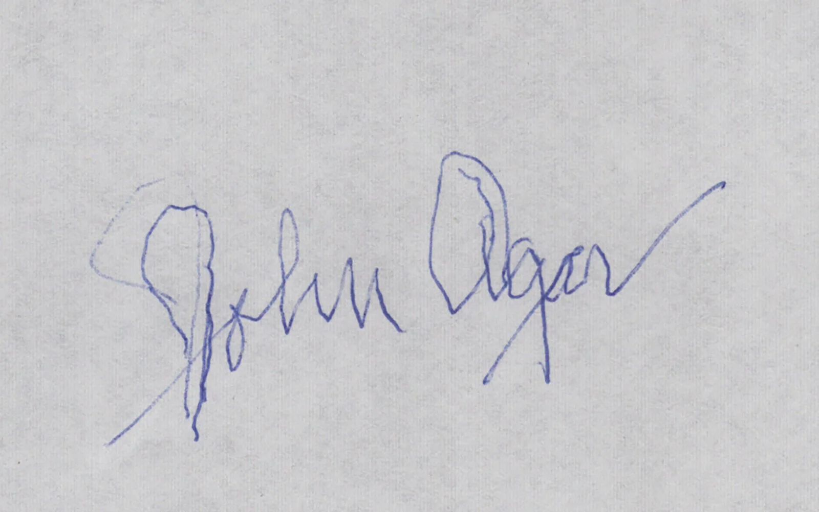 John Agar — JOHN AGAR - HAND/FOOT PRINT OR SKETCH SIGNED 10/27/1996, image 2