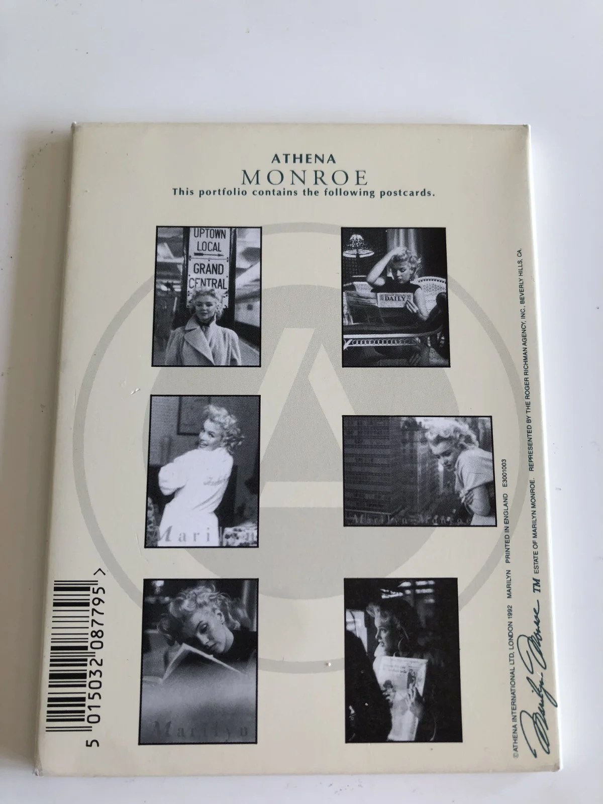 Marilyn Monroe Athena Postcard Portfolio 1955 photos by Ed Feingersh 6 postcards, изображение 3