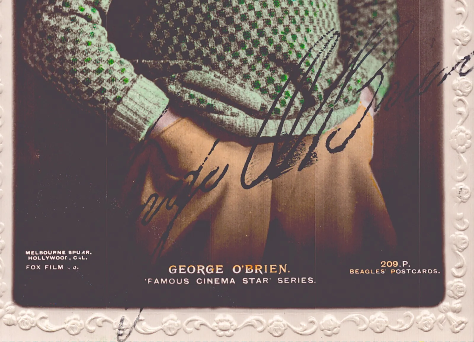 George O'brien — GEORGE O'BRIEN - PICTURE POST CARD SIGNED, image 2