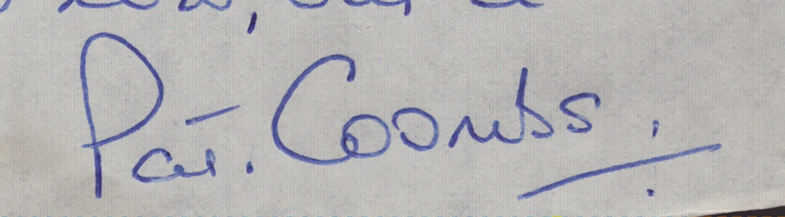 Pat Coombs — PAT COOMBS - AUTOGRAPH BIOGRAPHY SIGNED 7/1984, image 2