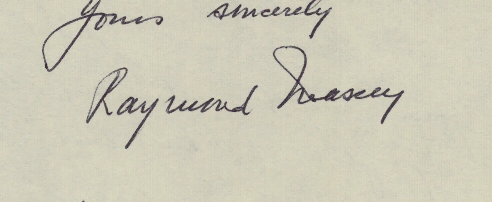 Raymond Massey — RAYMOND MASSEY - AUTOGRAPH LETTER SIGNED 01/17/1981, image 3