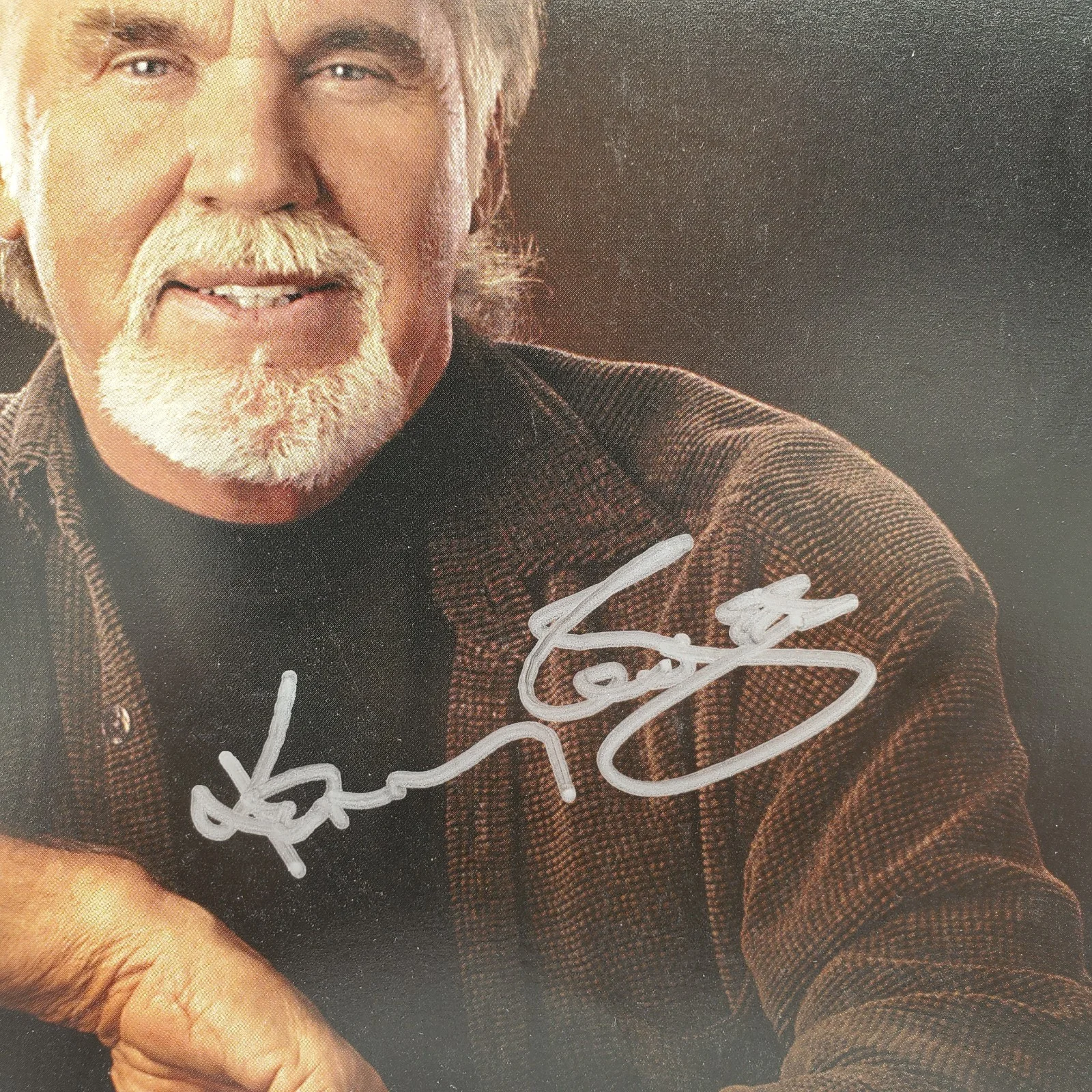 KENNY ROGERS Signed 8x10 Photo Autograph RARE Radio DJ Provenance Amie Breedlove, изображение 2