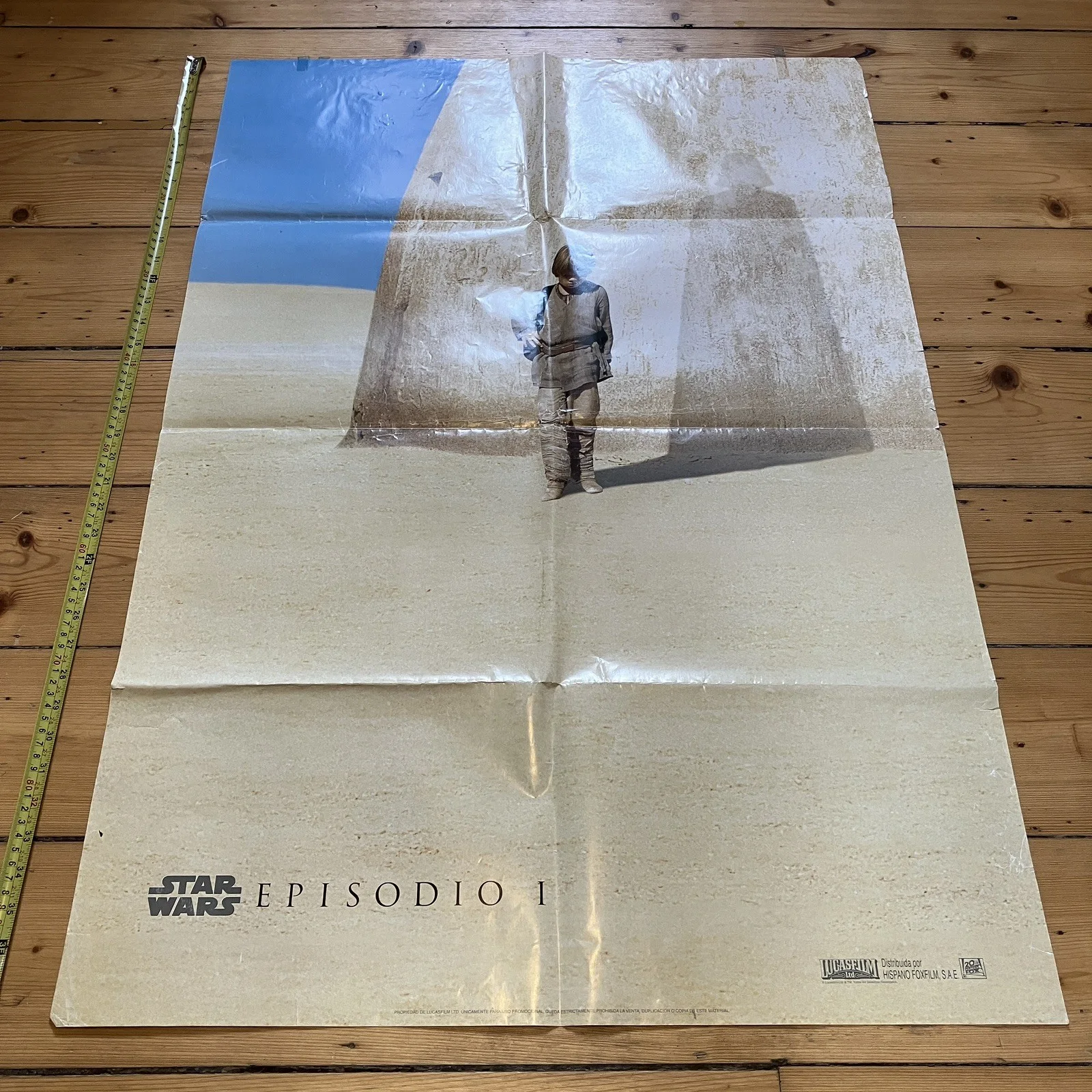 Star Wars Episodio 1 Rare Dual Sided Movie Poster 1999 Spanish Episode I Film, изображение 5