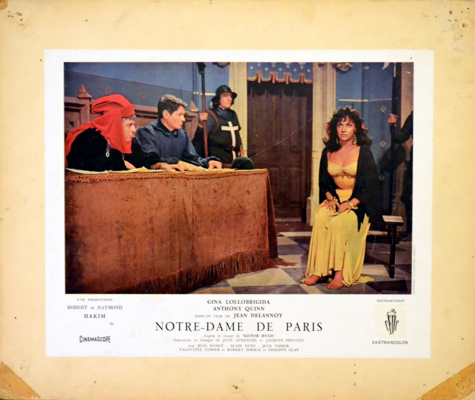 HUNCHBACK OF NOTRE DAME 1957 Gina Lollobrigida 2 LOBBY CARDS, изображение 2