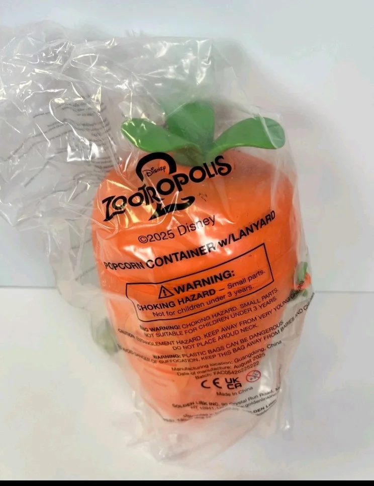 Zootropolis Zootopia 2 Carrot Popcorn Bucket + Lanyard NEW, изображение 2
