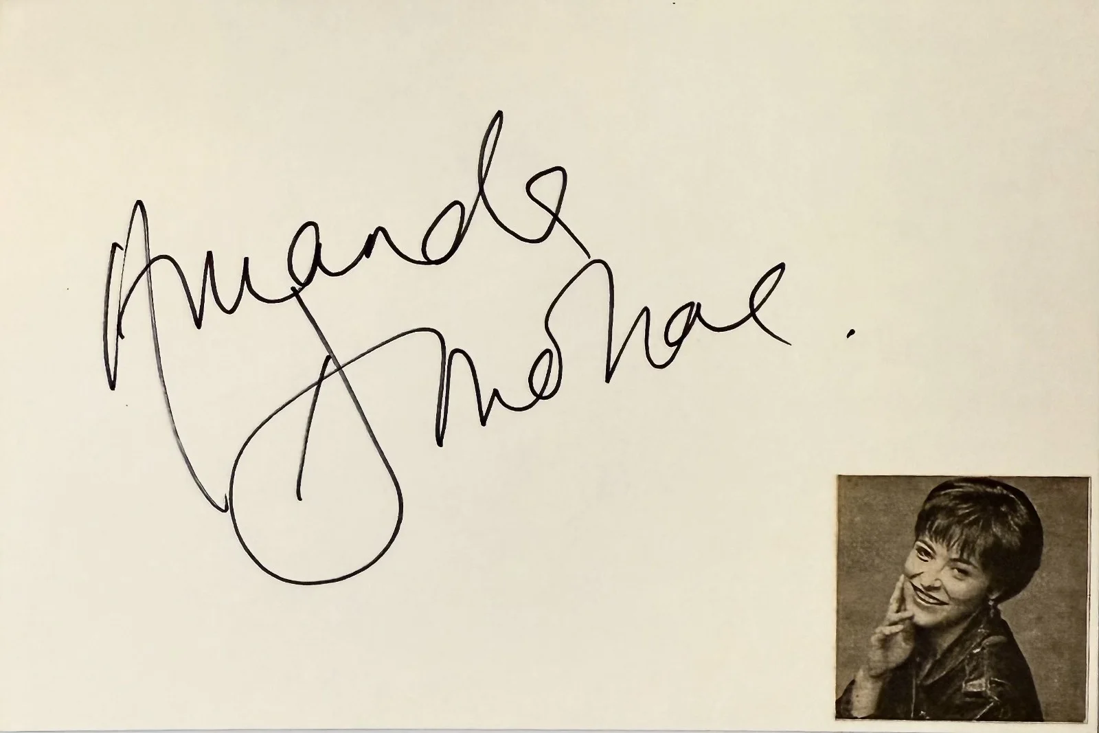 Amanda Donohoe — AMANDA DONOHOE Autographed Signed 4"x 6" INDEX CARD The Lair of the White Worm, изображение 3