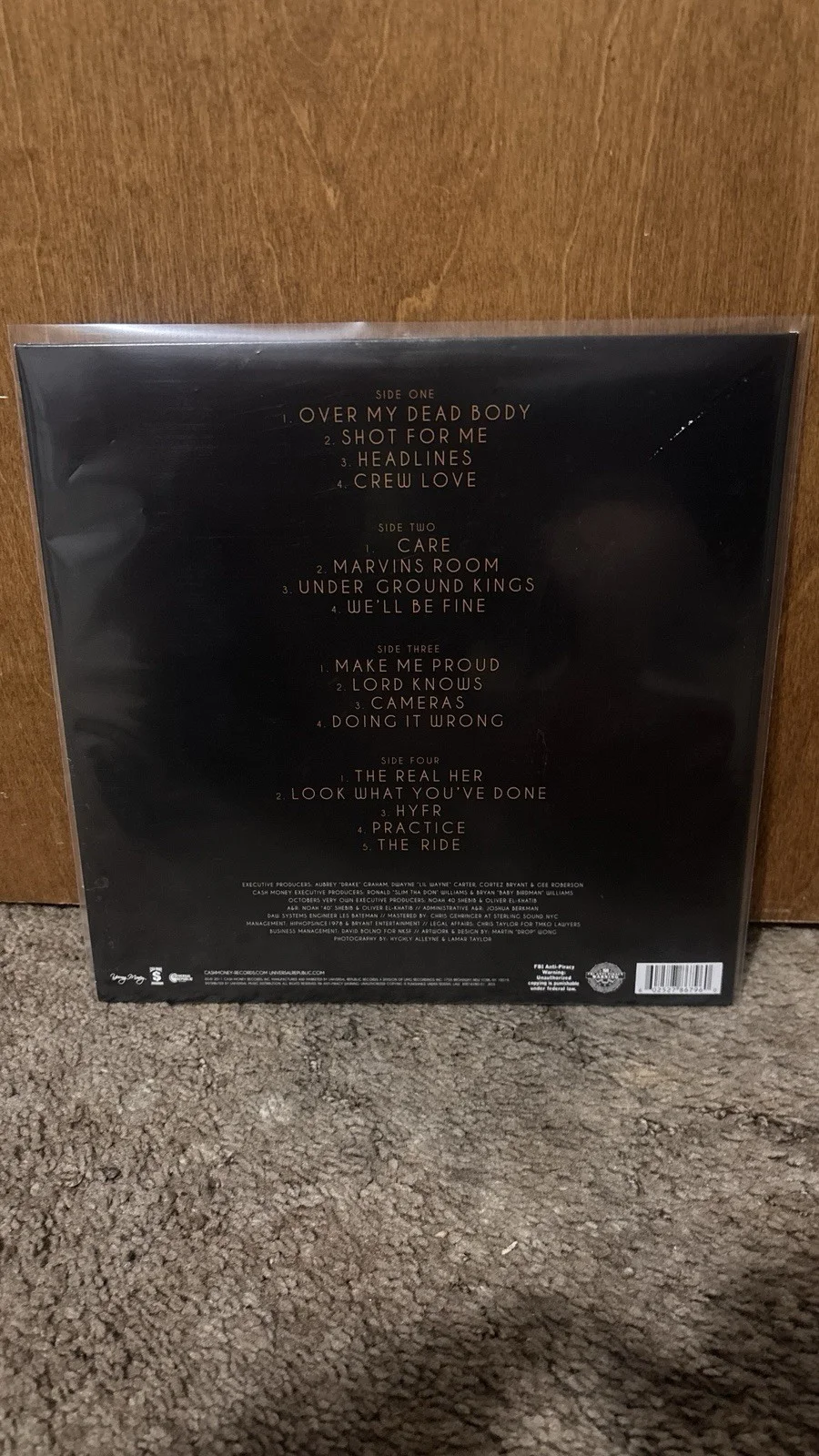 Take Care Original Autographed Vinyl Album PSA/DNA Authenticated, изображение 2