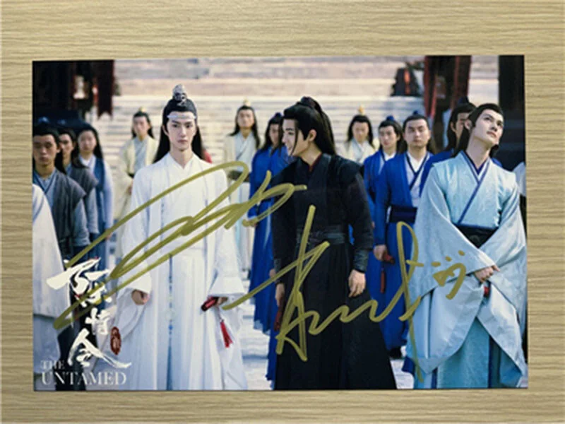 The Untamed Xiao Zhan Wang Yibo BJYX Signed Autographed Photo Autograph, изображение 2