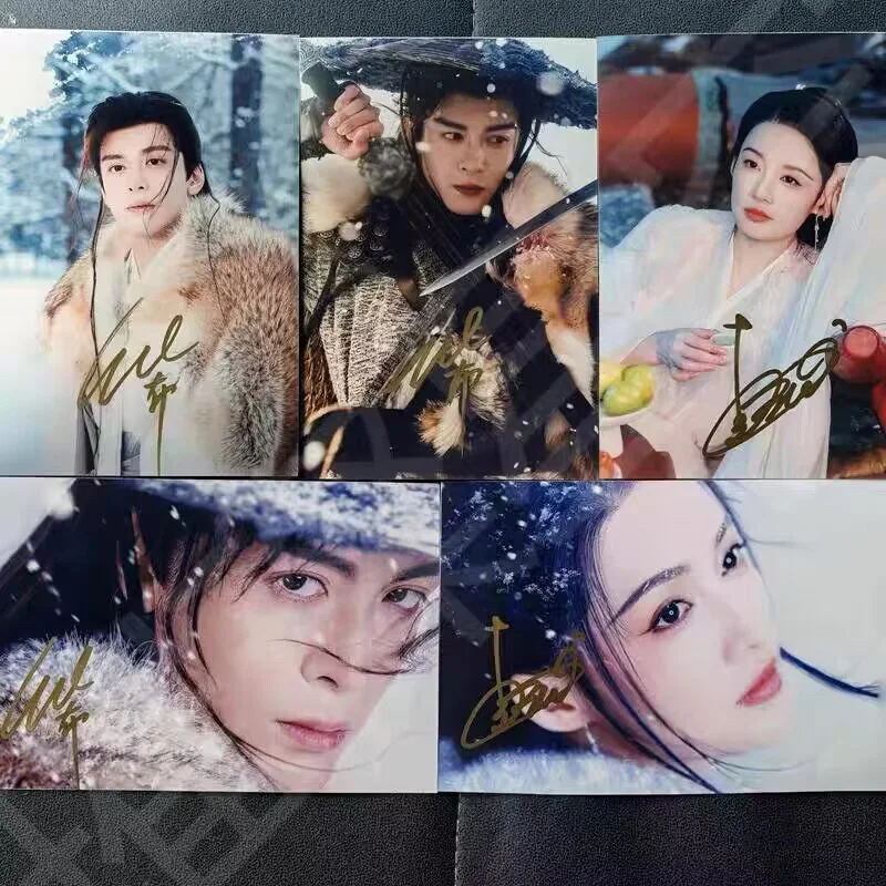 Qi ye xue 七夜雪 Li Qin Zeng Shunxi Hand Signed Photo Autograph, image 2
