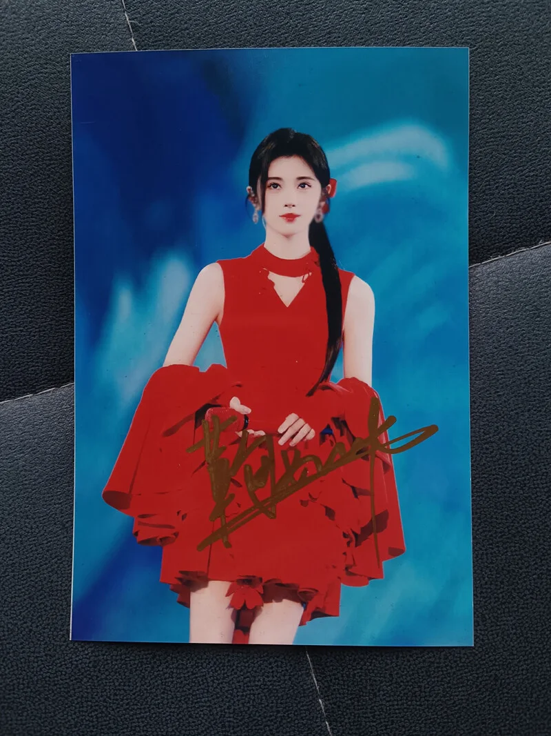 Ju Jingyi 鞠婧祎亲笔签名照片 Hand Signed Autographed Photo Autograph 6", image 4