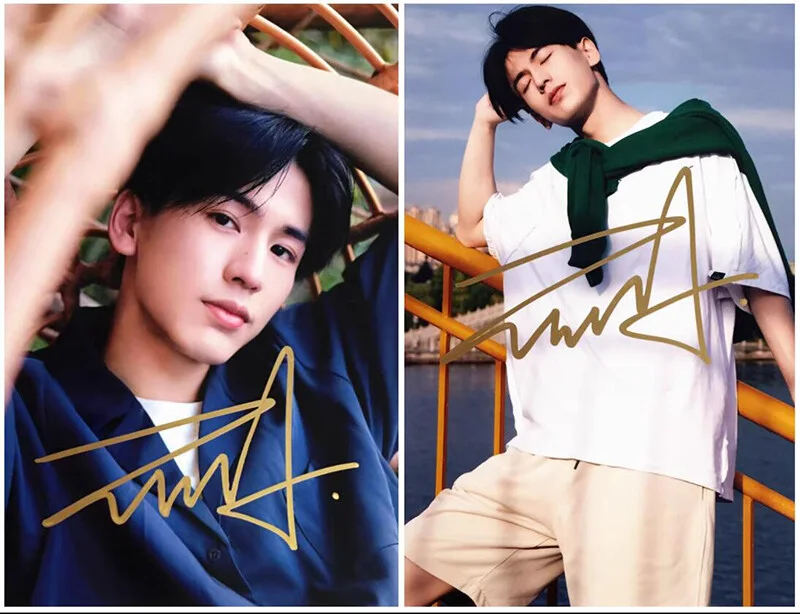 Zhang linghe 张凌赫 Zhang ling he Hand Signed Autographed Photo Collection, изображение 4