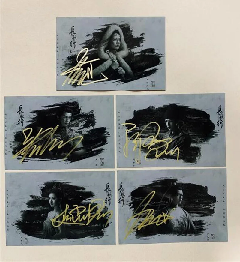 The Long Ballad Liu Yuning Dilraba Wu Lei Autographed Photo Hand Signed Photo, изображение 4