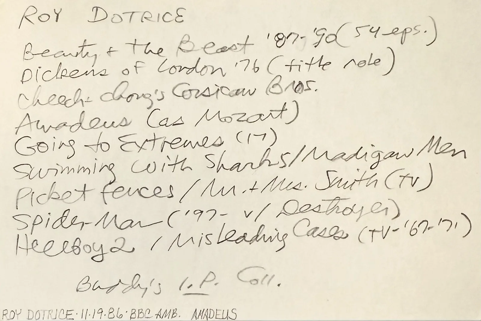 Roy Dotrice — ROY DOTRICE Signed Autograph 4"x 6" INDEX CARD SATURN 3 Amadeus Game of Thrones, изображение 4