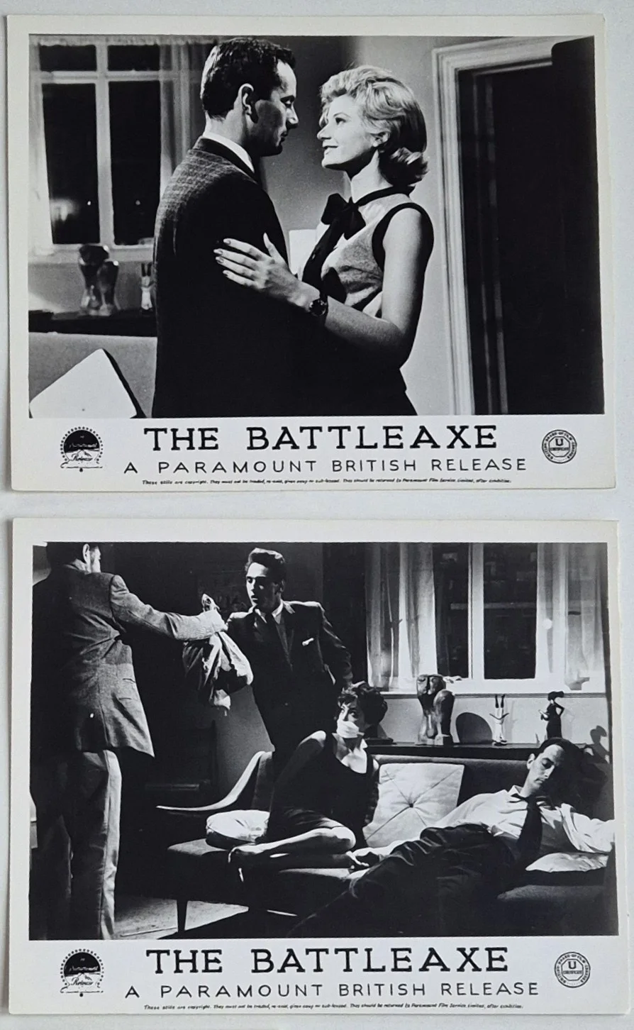 Lobby Card Set 10x8 - 1962 The Battleaxe - Jill Ireland, Francis Matthews, изображение 3